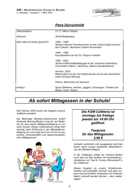 „Börse ist interessanter als andere - Kaufmännische Schulen Marburg