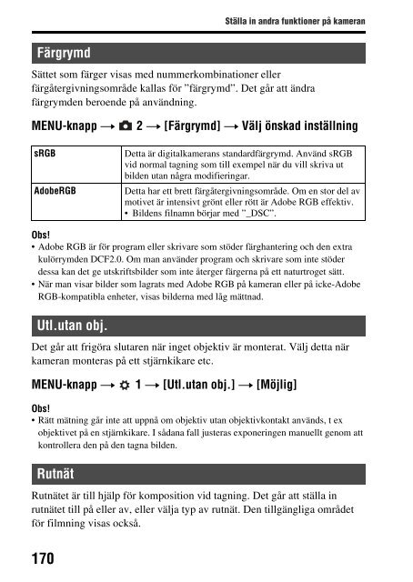 Sony SLT-A77Q - SLT-A77Q Istruzioni per l'uso Svedese