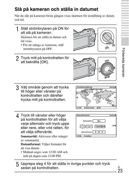 Sony NEX-3K - NEX-3K Istruzioni per l'uso Svedese