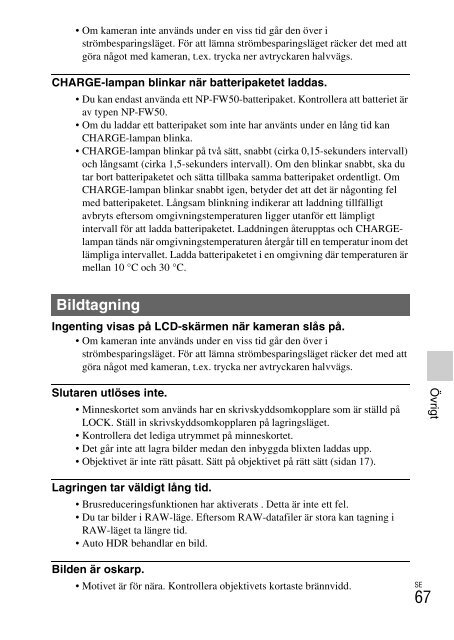 Sony NEX-3K - NEX-3K Istruzioni per l'uso Svedese