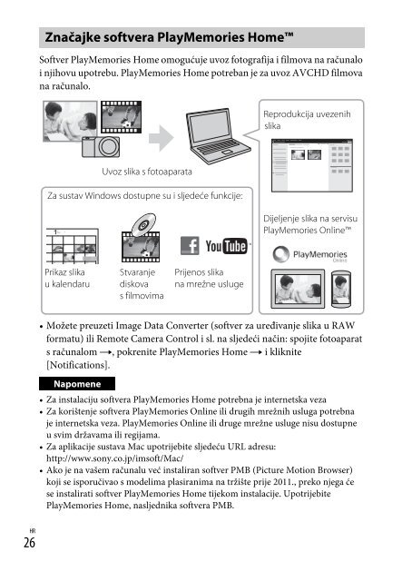 Sony ILCE-6000Y - ILCE-6000Y Istruzioni per l'uso Croato