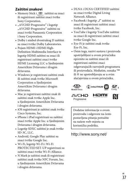 Sony ILCE-6000Y - ILCE-6000Y Istruzioni per l'uso Croato