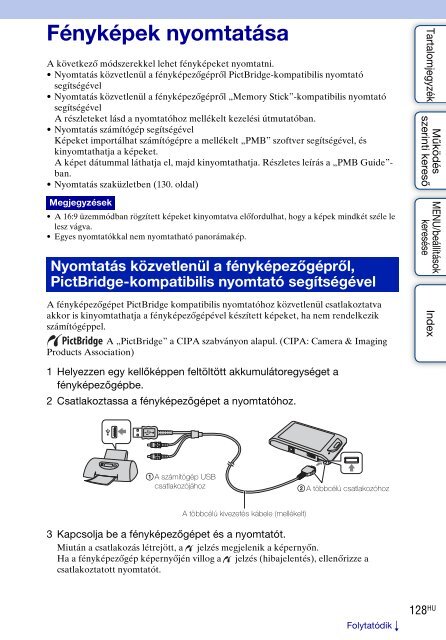 Sony DSC-TX1 - DSC-TX1 Istruzioni per l'uso Ungherese