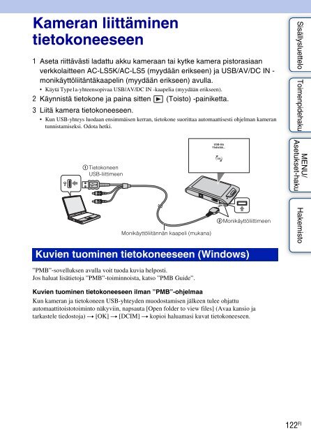 Sony DSC-TX1 - DSC-TX1 Istruzioni per l'uso Finlandese