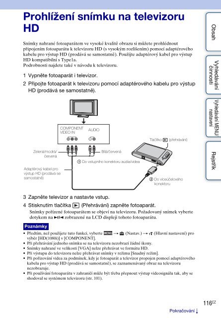 Sony DSC-TX1 - DSC-TX1 Istruzioni per l'uso Ceco