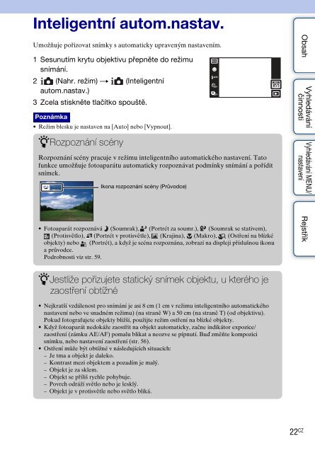 Sony DSC-TX1 - DSC-TX1 Istruzioni per l'uso Ceco