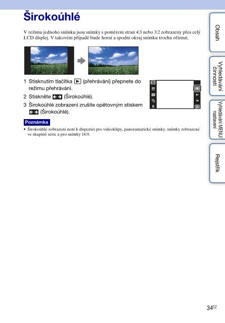 Sony DSC-TX1 - DSC-TX1 Istruzioni per l'uso Ceco