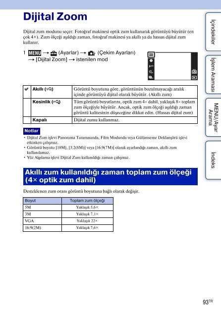 Sony DSC-TX1 - DSC-TX1 Istruzioni per l'uso Turco