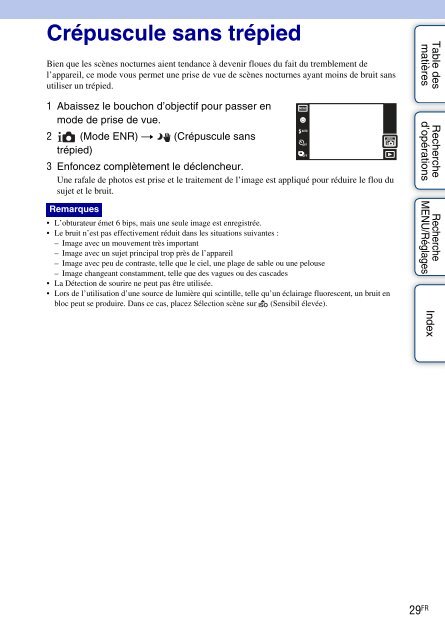 Sony DSC-TX1 - DSC-TX1 Istruzioni per l'uso Francese