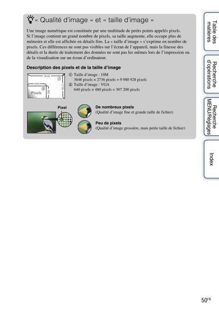 Sony DSC-TX1 - DSC-TX1 Istruzioni per l'uso Francese