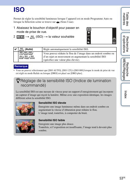 Sony DSC-TX1 - DSC-TX1 Istruzioni per l'uso Francese