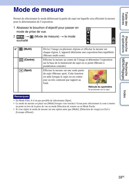 Sony DSC-TX1 - DSC-TX1 Istruzioni per l'uso Francese