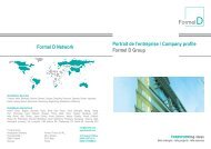 Portrait de l'entreprise / Company profile Formel D Group Formel D ...