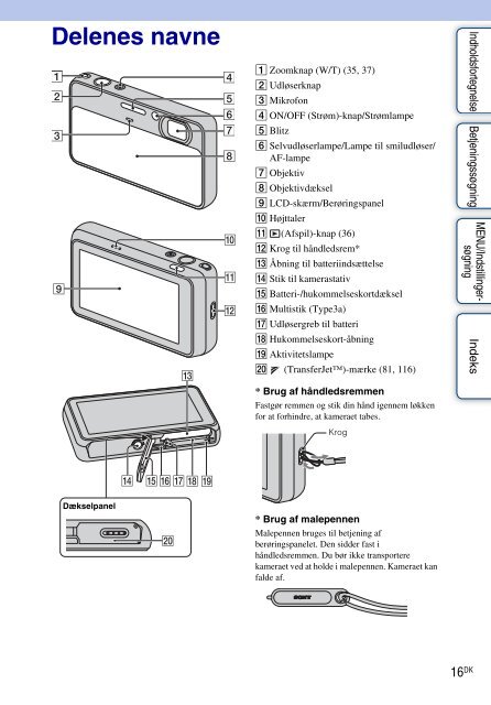 Sony DSC-T110 - DSC-T110 Istruzioni per l'uso Danese
