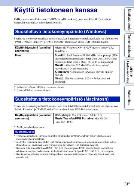 Sony DSC-T110 - DSC-T110 Istruzioni per l'uso Finlandese