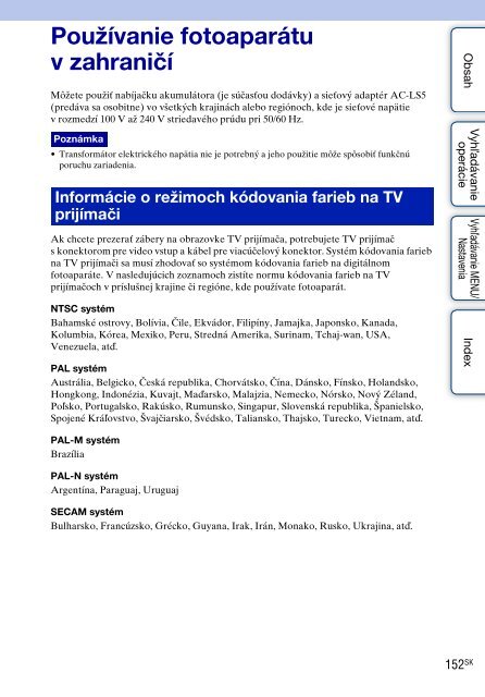 Sony DSC-T110 - DSC-T110 Istruzioni per l'uso Slovacco