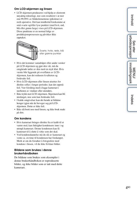 Sony DSC-T110 - DSC-T110 Istruzioni per l'uso Norvegese