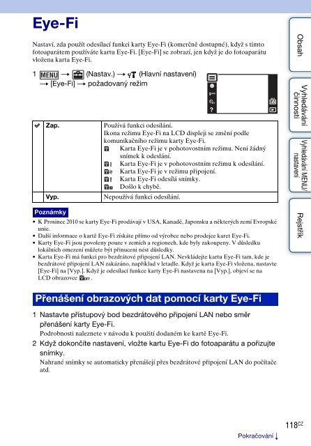 Sony DSC-T110 - DSC-T110 Istruzioni per l'uso Ceco