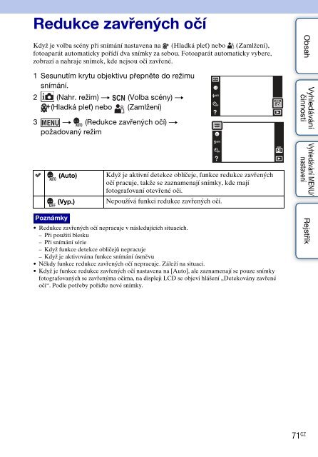 Sony DSC-T110 - DSC-T110 Istruzioni per l'uso Ceco