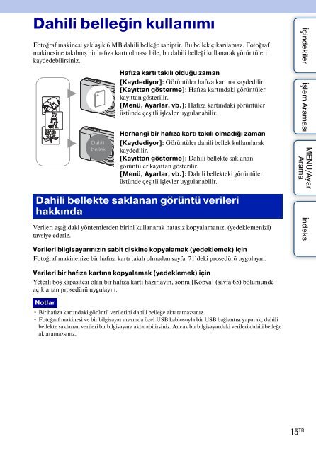 Sony DSC-S2000 - DSC-S2000 Istruzioni per l'uso Turco