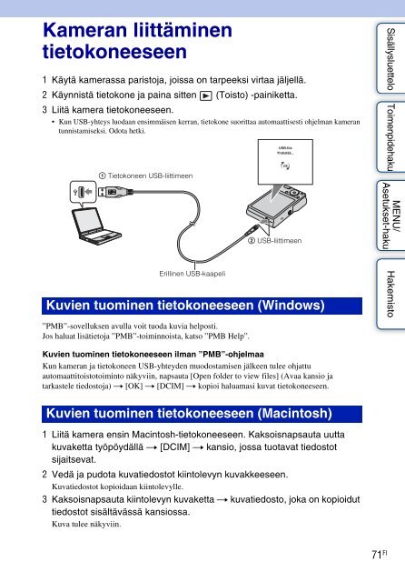 Sony DSC-S2000 - DSC-S2000 Istruzioni per l'uso Finlandese