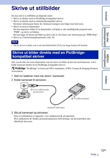 Sony DSC-S2000 - DSC-S2000 Istruzioni per l'uso Norvegese