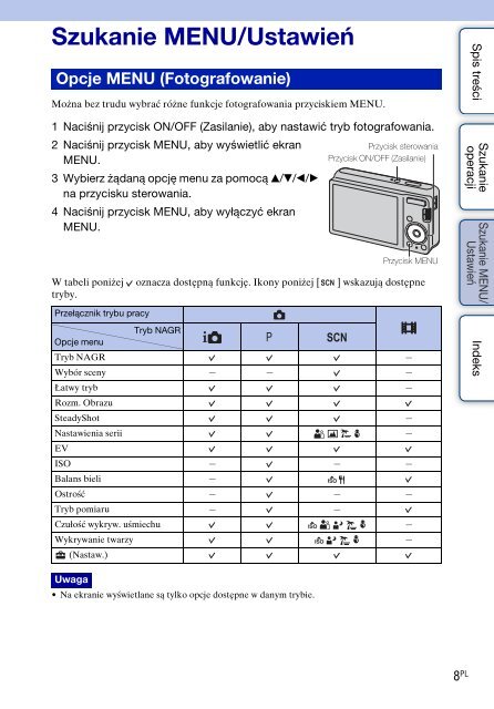 Sony DSC-S2000 - DSC-S2000 Istruzioni per l'uso Polacco