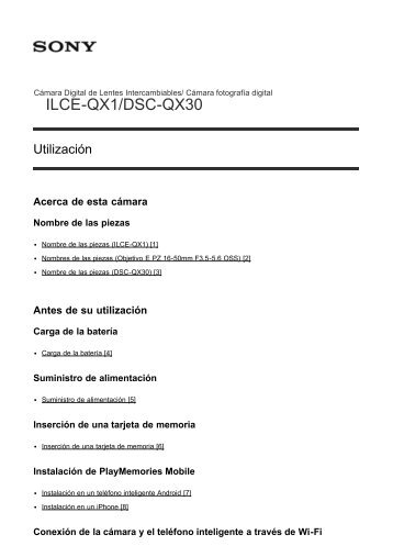 Sony DSC-QX30 - DSC-QX30 Guida Spagnolo