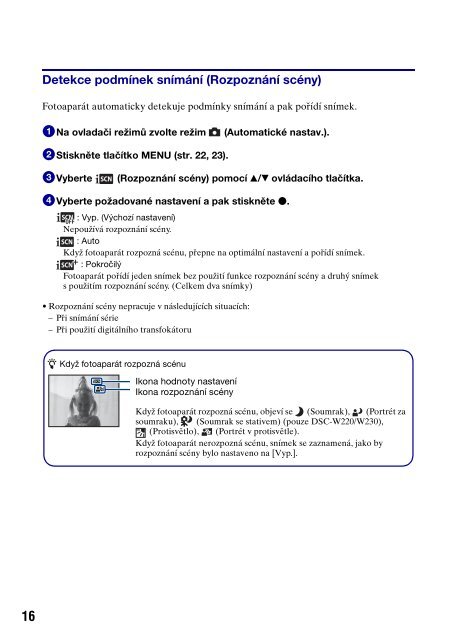 Sony DSC-W220 - DSC-W220 Istruzioni per l'uso Ceco