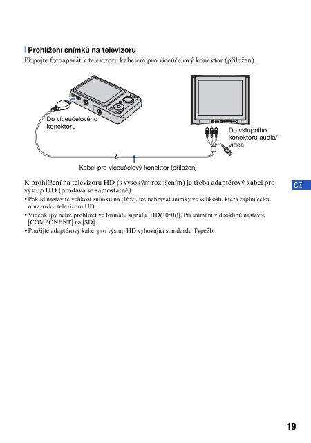 Sony DSC-W220 - DSC-W220 Istruzioni per l'uso Ceco