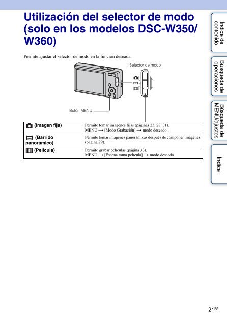 Sony DSC-W390 - DSC-W390 Guida all&rsquo;uso Spagnolo