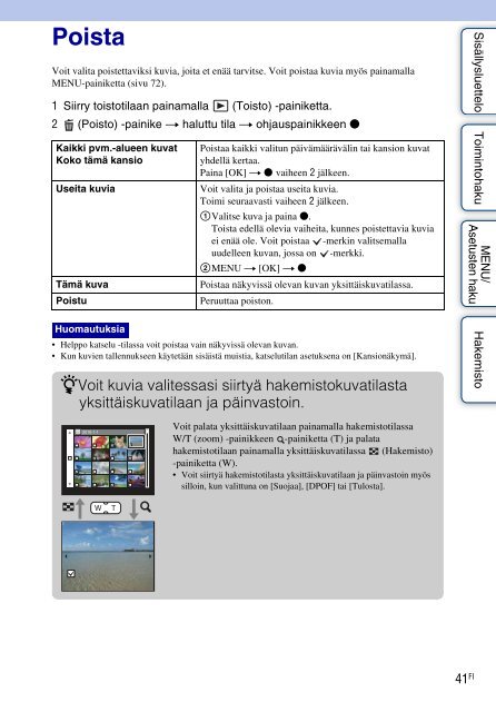 Sony DSC-W390 - DSC-W390 Istruzioni per l'uso Finlandese