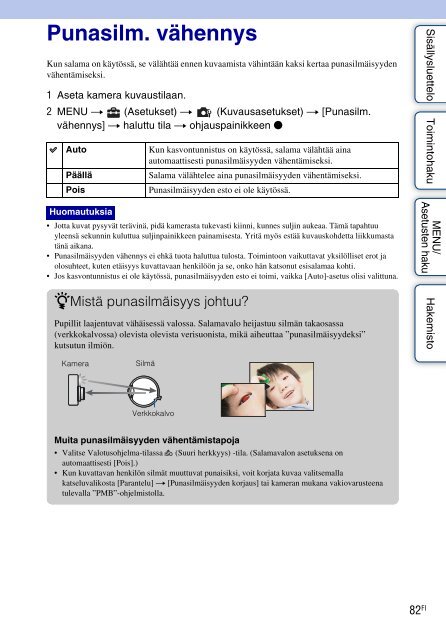 Sony DSC-W390 - DSC-W390 Istruzioni per l'uso Finlandese