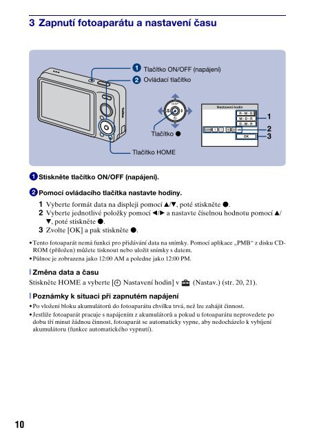 Sony DSC-W215 - DSC-W215 Istruzioni per l'uso Ceco