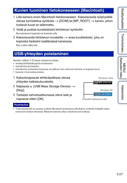 Sony DSC-W390 - DSC-W390 Istruzioni per l'uso Finlandese