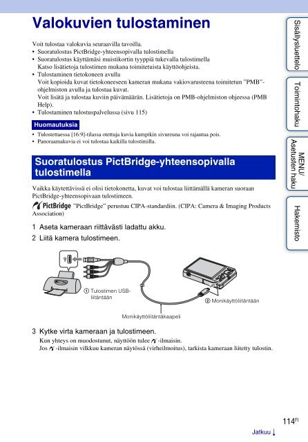 Sony DSC-W390 - DSC-W390 Istruzioni per l'uso Finlandese