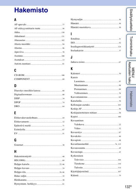 Sony DSC-W390 - DSC-W390 Istruzioni per l'uso Finlandese