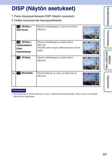 Sony DSC-W390 - DSC-W390 Istruzioni per l'uso Finlandese