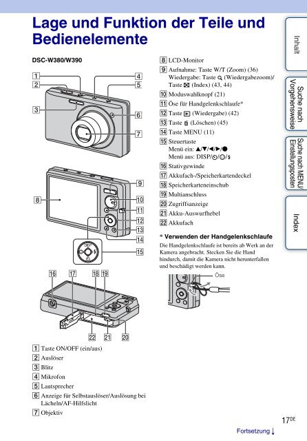 Sony DSC-W390 - DSC-W390 Istruzioni per l'uso Tedesco
