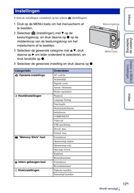 Sony DSC-WX1 - DSC-WX1 Istruzioni per l'uso Olandese