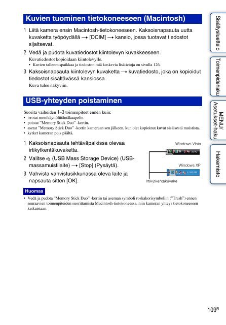 Sony DSC-WX1 - DSC-WX1 Istruzioni per l'uso Finlandese