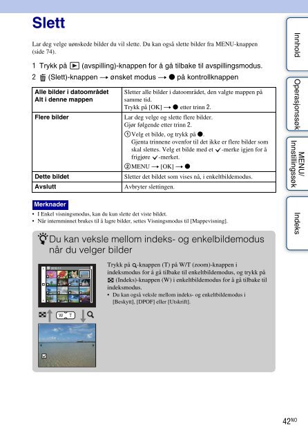 Sony DSC-W350D - DSC-W350D Istruzioni per l'uso Norvegese