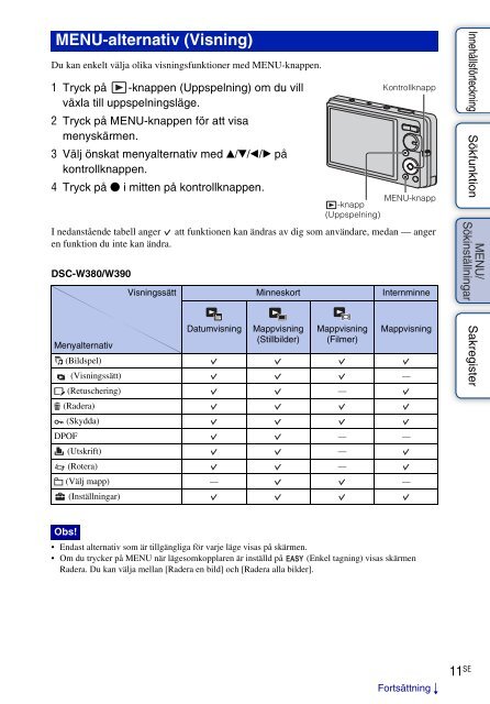 Sony DSC-W350D - DSC-W350D Guida all&rsquo;uso Svedese