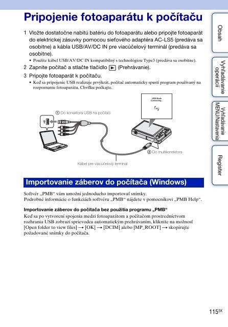 Sony DSC-W350D - DSC-W350D Guida all&rsquo;uso Slovacco