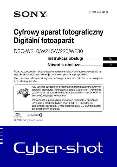 Sony DSC-W230 - DSC-W230 Istruzioni per l'uso Polacco