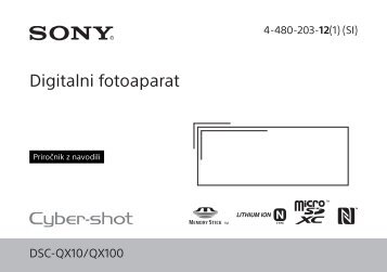 Sony DSC-QX100 - DSC-QX100 Istruzioni per l'uso Sloveno