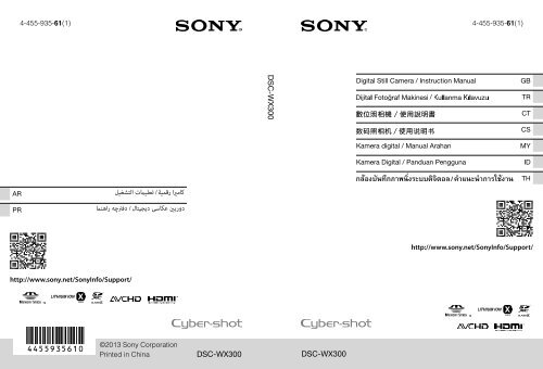 Sony DSC-WX300 - DSC-WX300 Istruzioni per l'uso Inglese