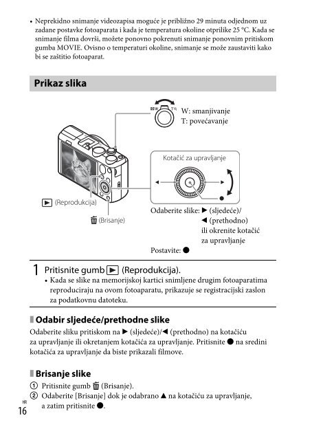 Sony DSC-HX60 - DSC-HX60 Istruzioni per l'uso Croato