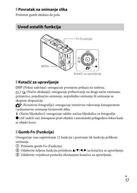 Sony DSC-HX60 - DSC-HX60 Istruzioni per l'uso Croato