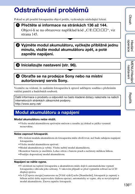 Sony DSC-HX5V - DSC-HX5V Istruzioni per l'uso Ceco